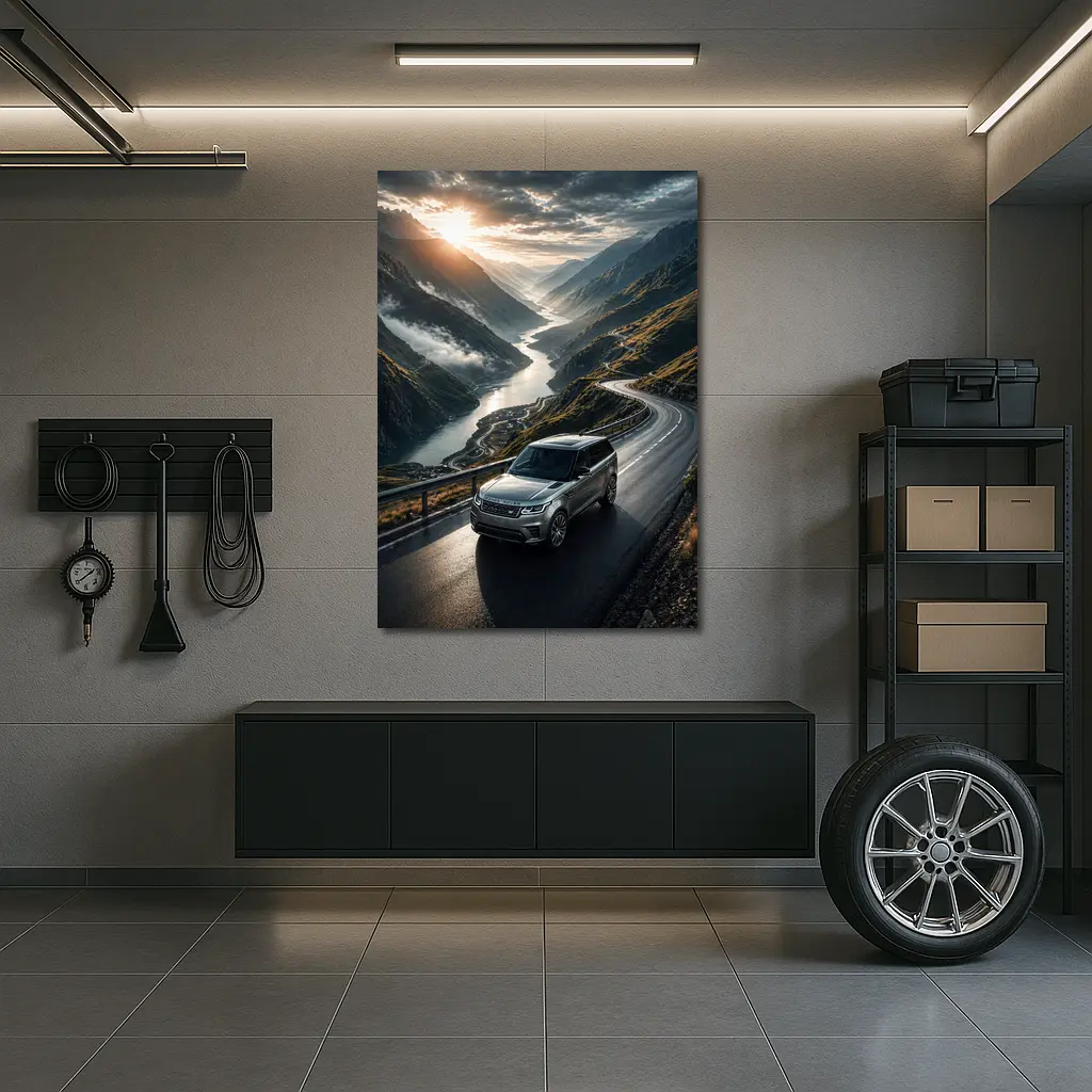 Range Rover Sport On Mountain Valley Road – Wall Art