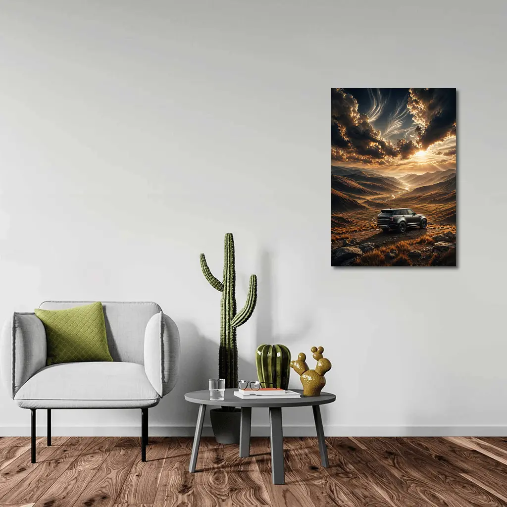 Range Rover Velar Mountain Valley Sunset – Wall Art