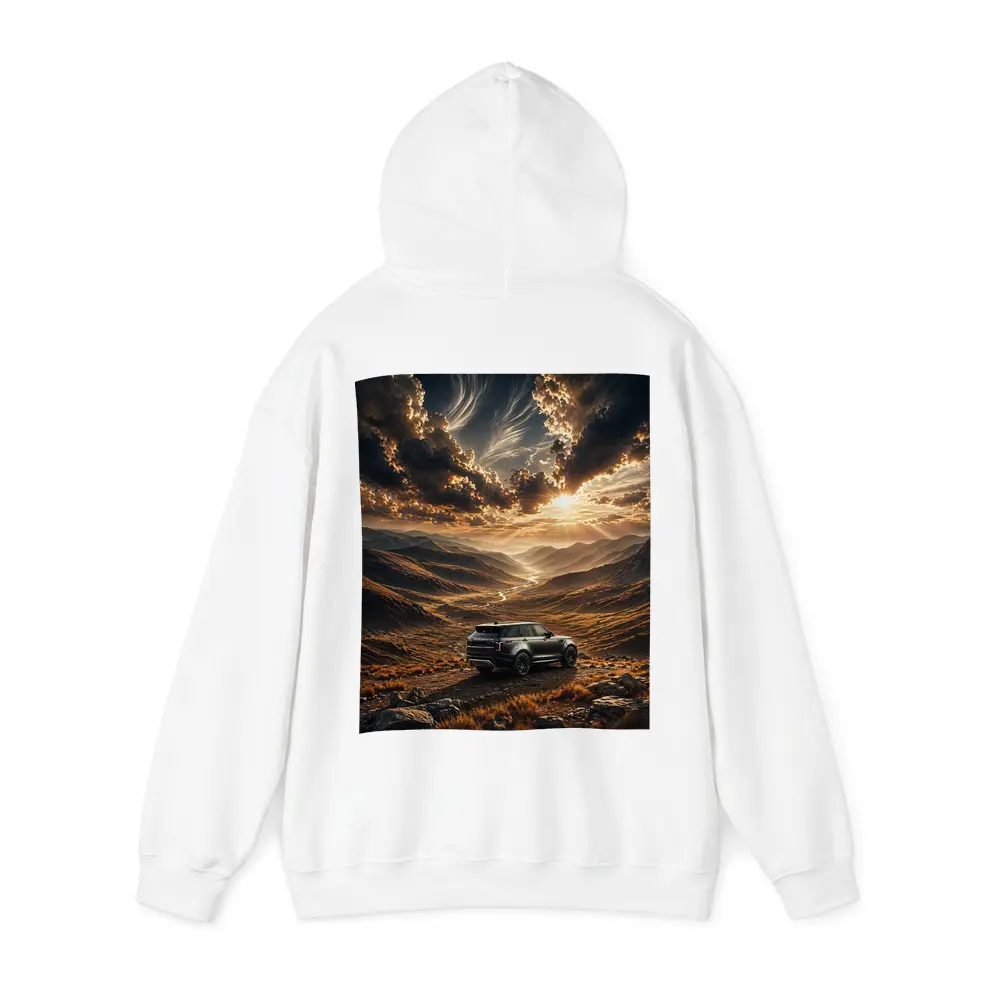 Range Rover Velar Mountain Valley Sunset – Hoodies