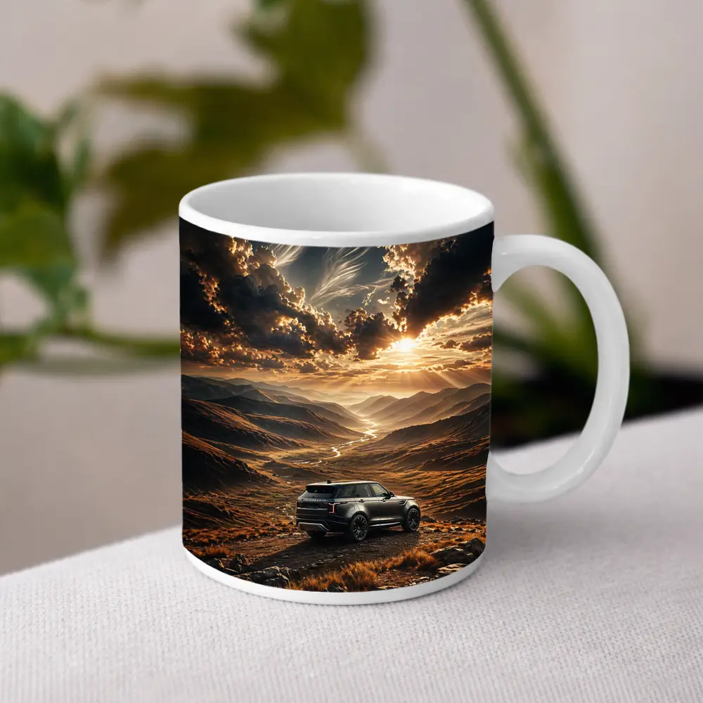 Range Rover Velar Mountain Valley Sunset – Mugs