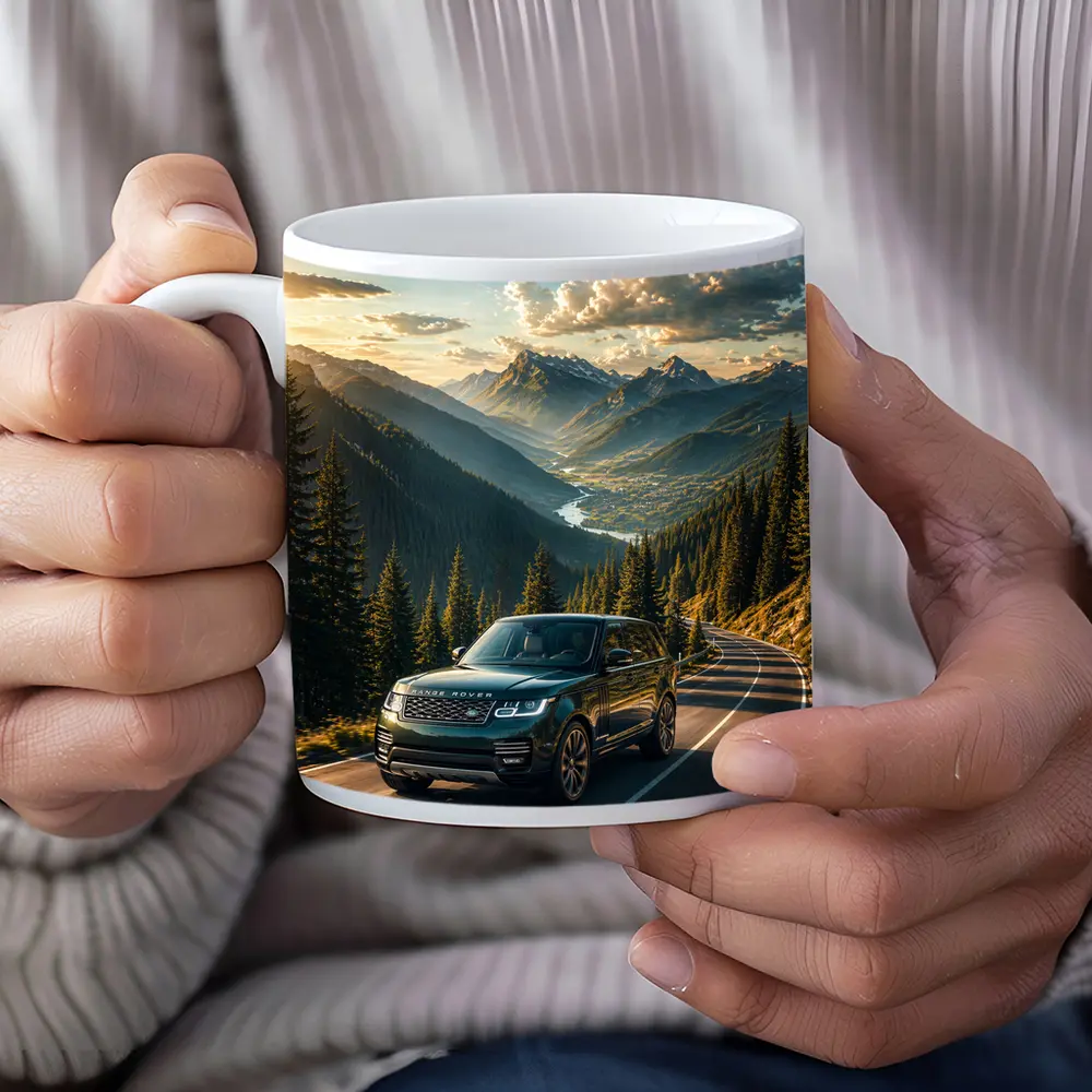 Range Rover SUV Mountain Road Sunset Drive – Mugs