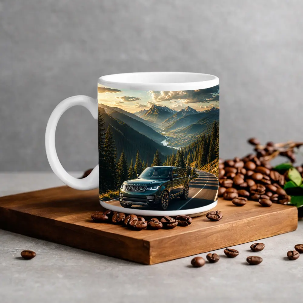 Range Rover SUV Mountain Road Sunset Drive – Mugs