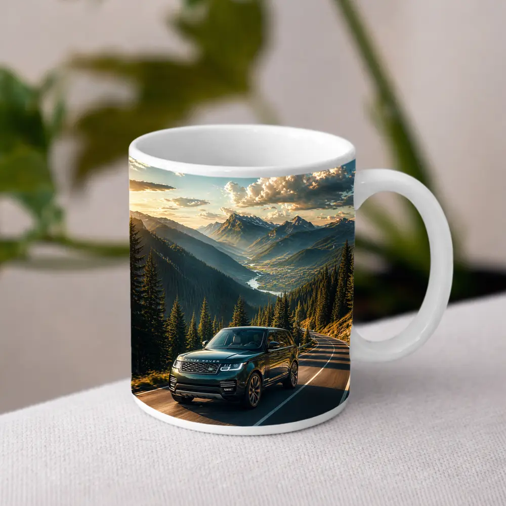 Range Rover SUV Mountain Road Sunset Drive – Mugs