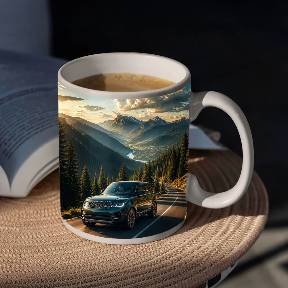 Range Rover SUV Mountain Road Sunset Drive – Mugs