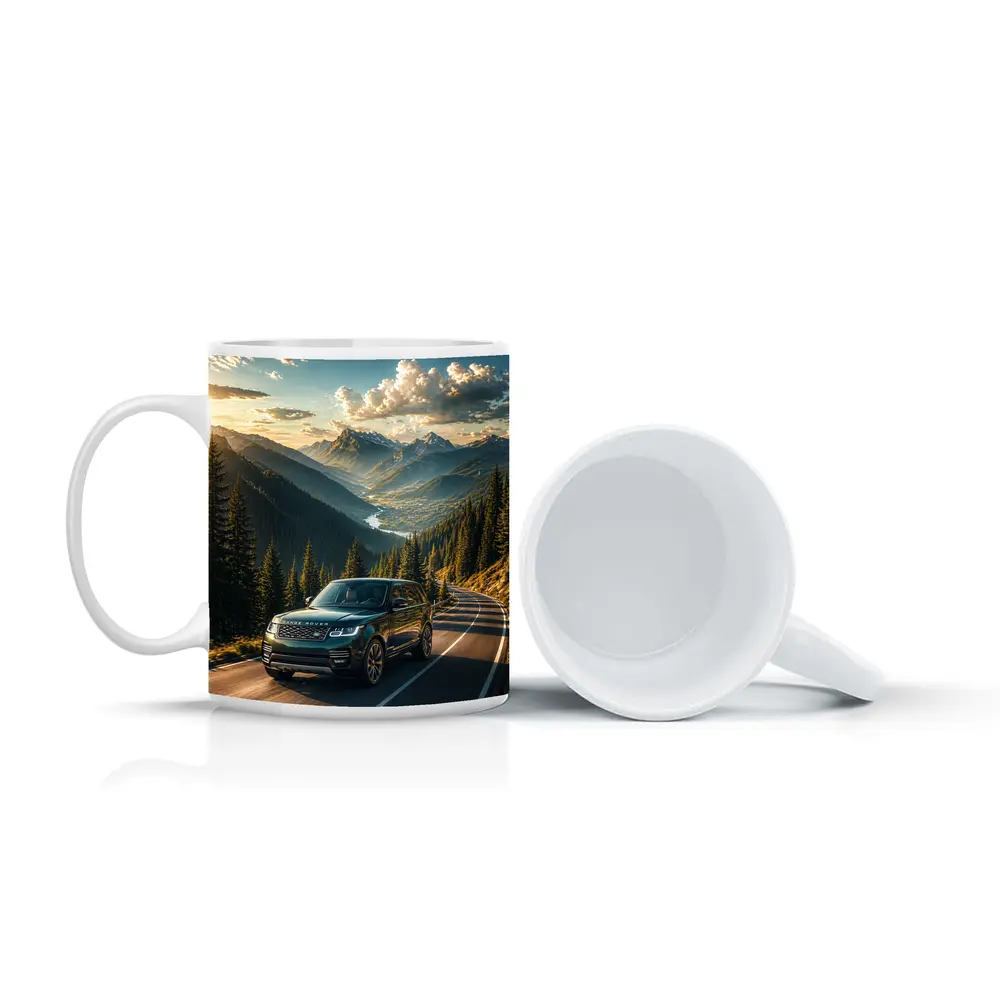 Range Rover SUV Mountain Road Sunset Drive – Mugs