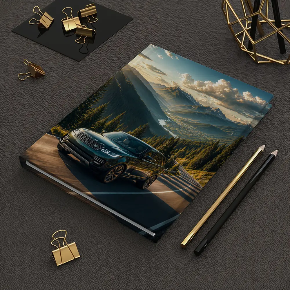 Range Rover SUV Mountain Road Sunset Drive – Notebooks