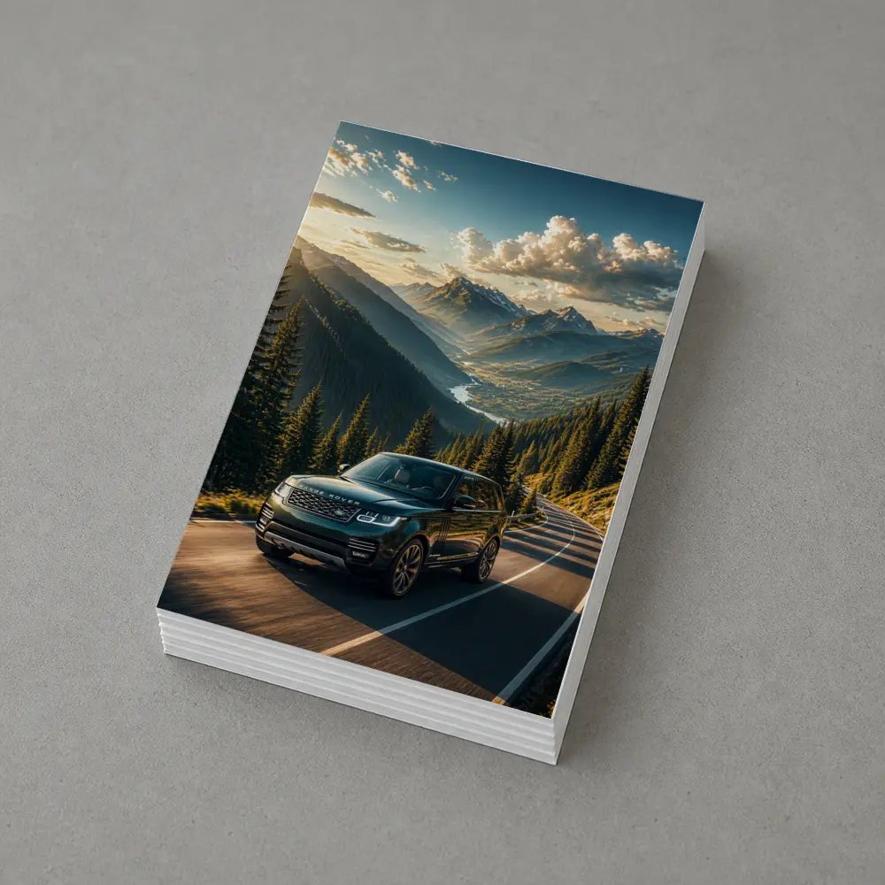 Range Rover SUV Mountain Road Sunset Drive – Postcards