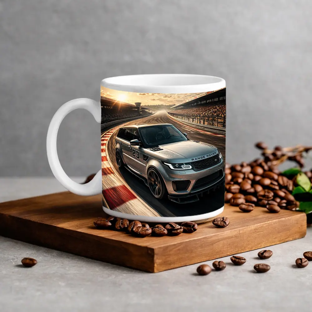 Range Rover Sport Racing on Sunset Track – Mugs