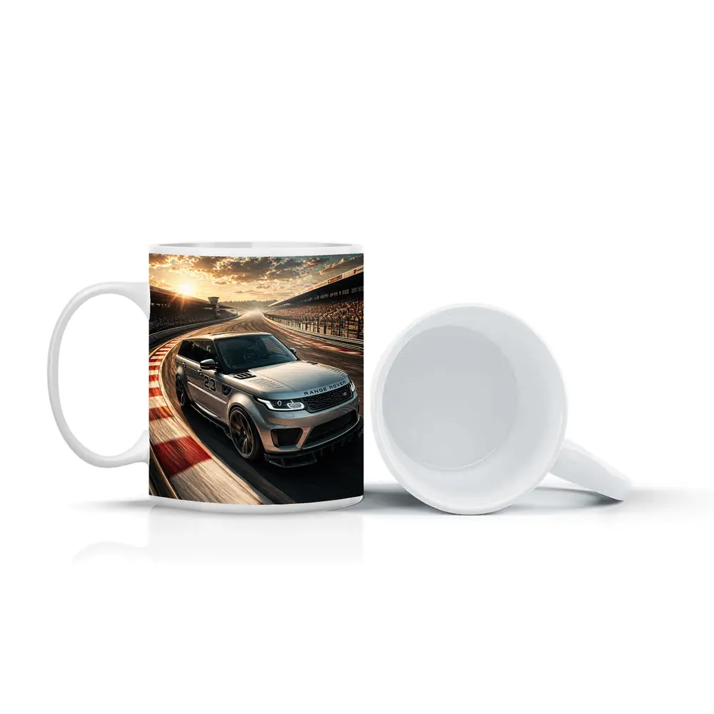 Range Rover Sport Racing on Sunset Track – Mugs