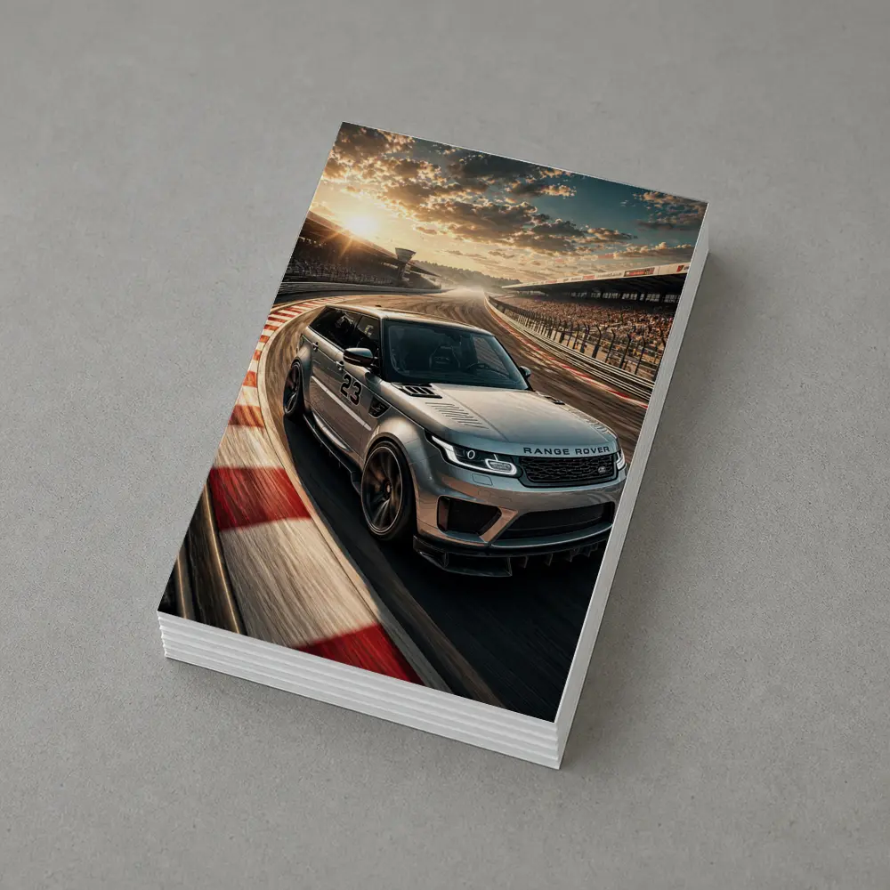Range Rover Sport Racing on Sunset Track – Postcards