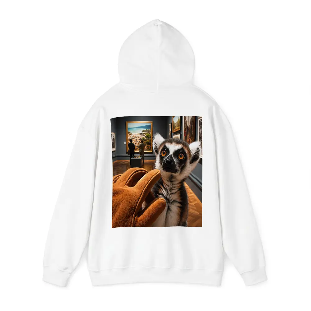 Ring Tailed Lemur Inside Art Museum Gallery – Hoodies