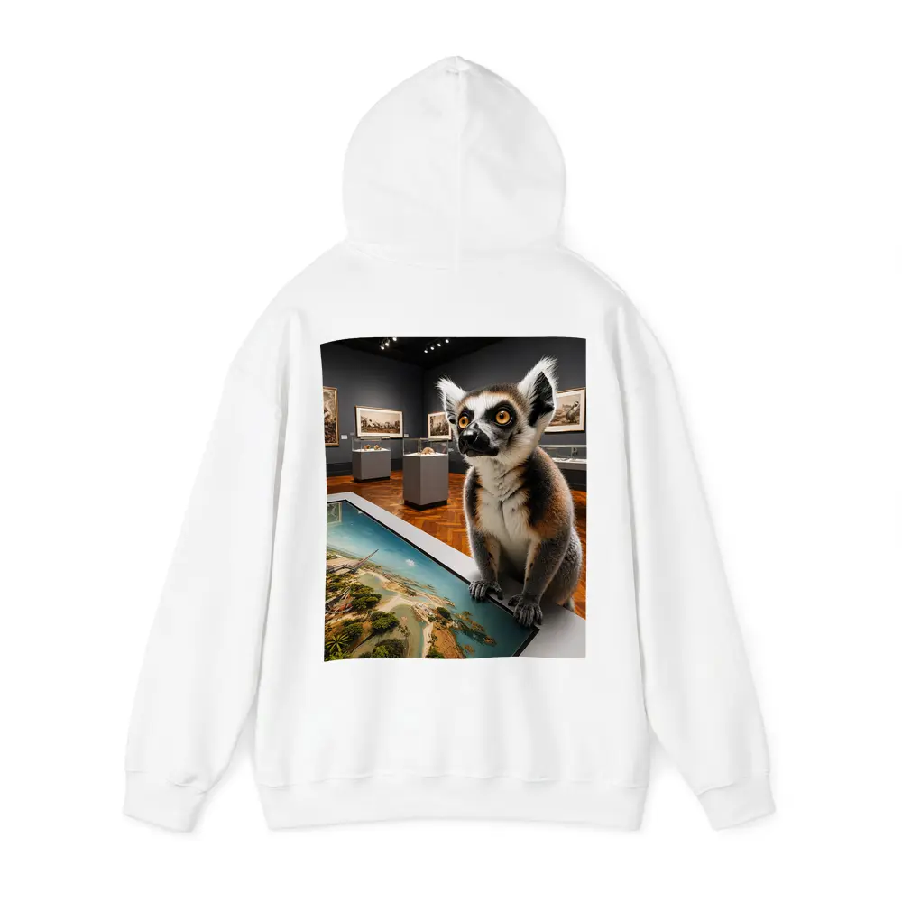 Ring Tailed Lemur Inside Art Museum Gallery – Hoodies