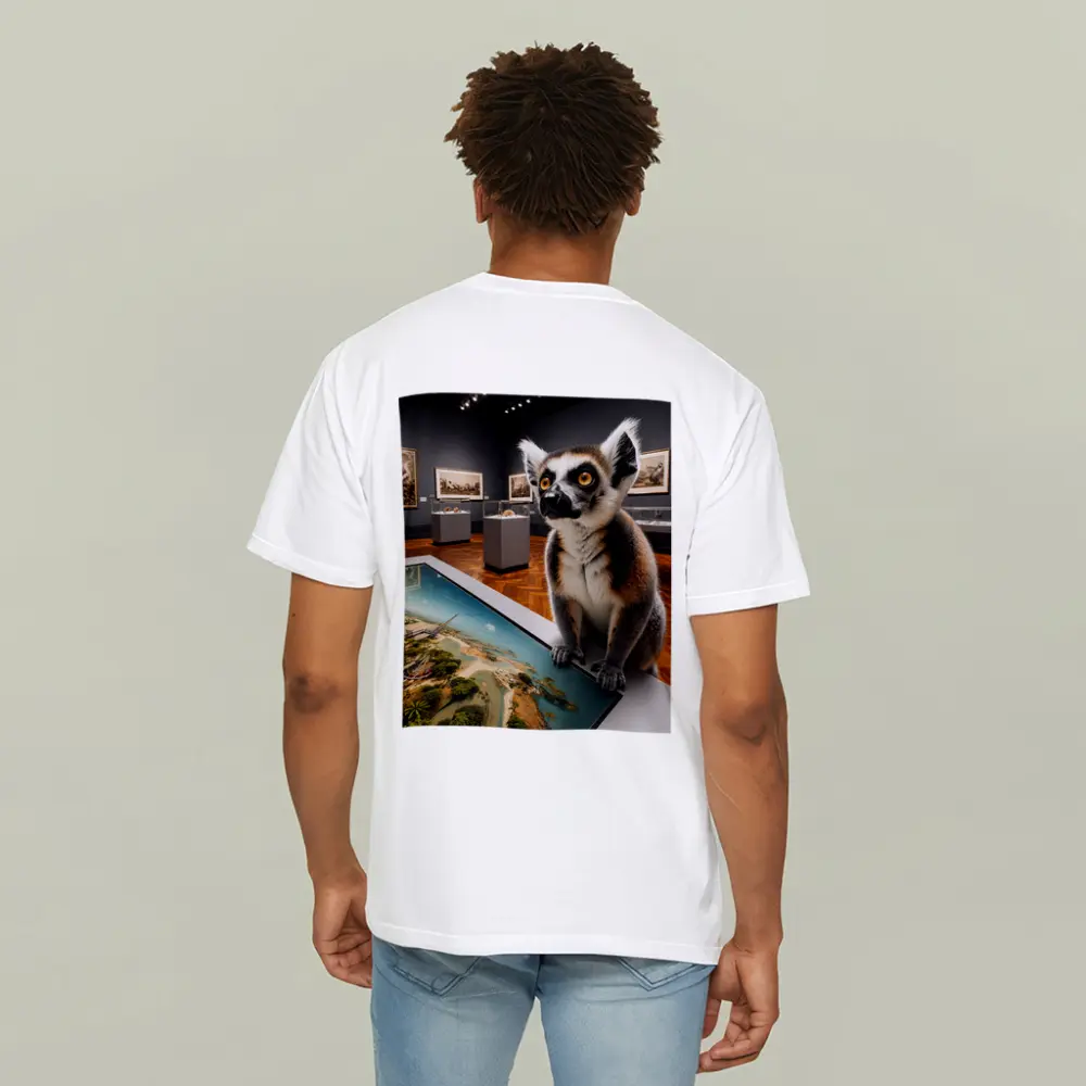 Ring Tailed Lemur Inside Art Museum Gallery – T-Shirts