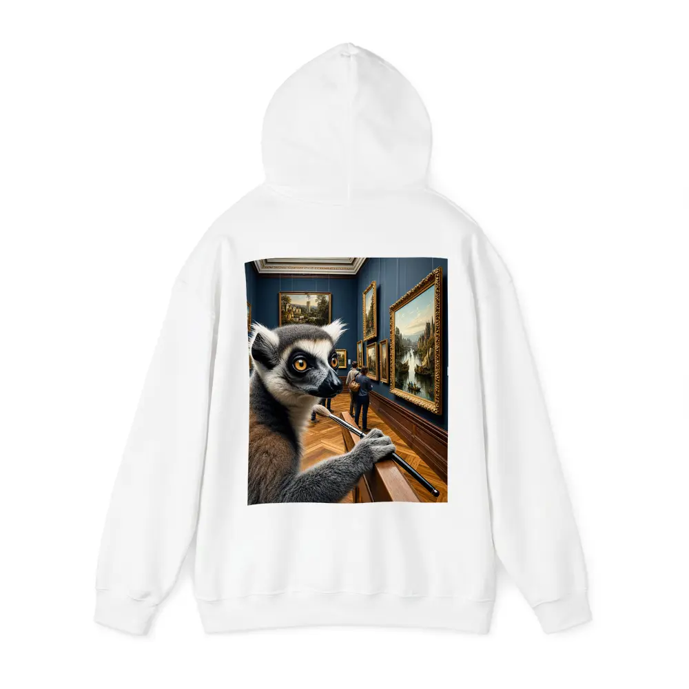 Ring Tailed Lemur Artist Inside Art Museum – Hoodies