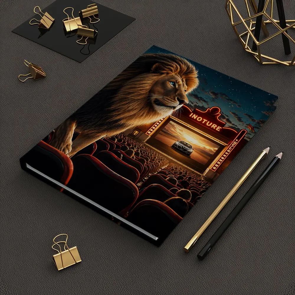 Lion at Cinema Movie Theater Night Scene – Notebooks