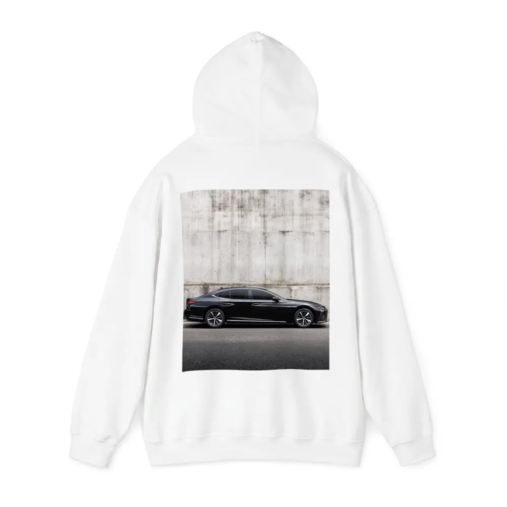 Lexus LS Black Sedan Concrete Wall Background – Hoodies