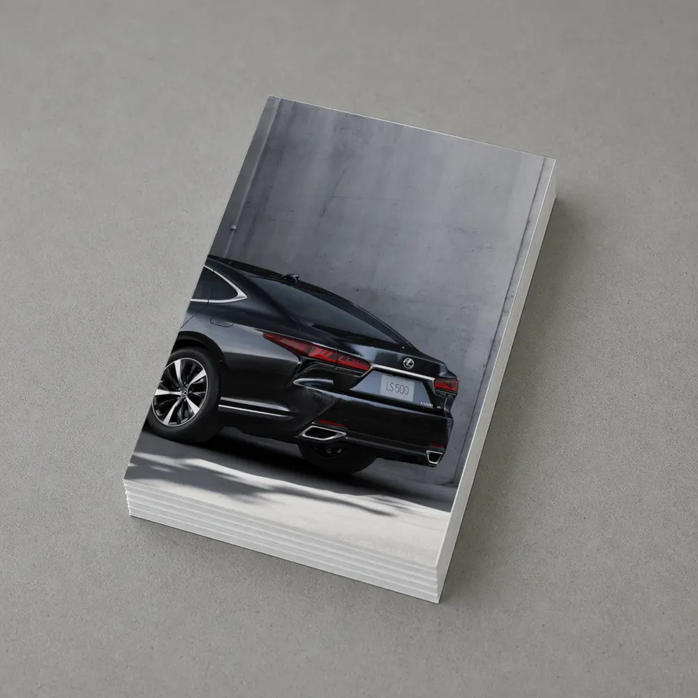 Lexus LS Five Hundred Black Concrete Wall – Postcards