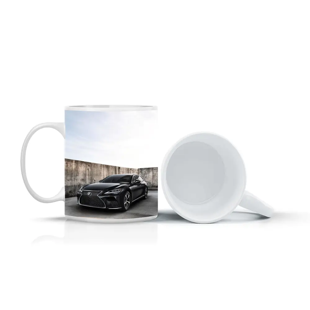 Lexus LS Black Sedan Urban Concrete Wall – Mugs