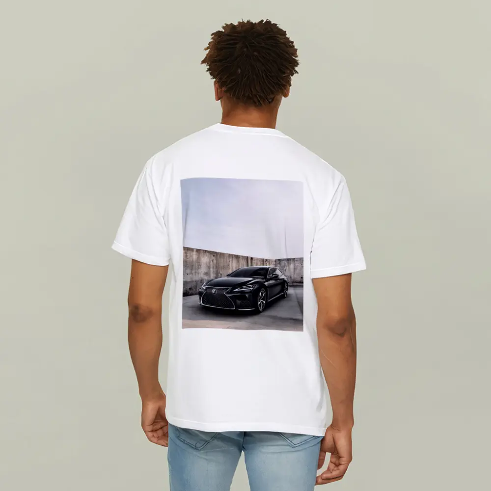 Lexus LS Black Sedan Urban Concrete Wall – T-Shirts