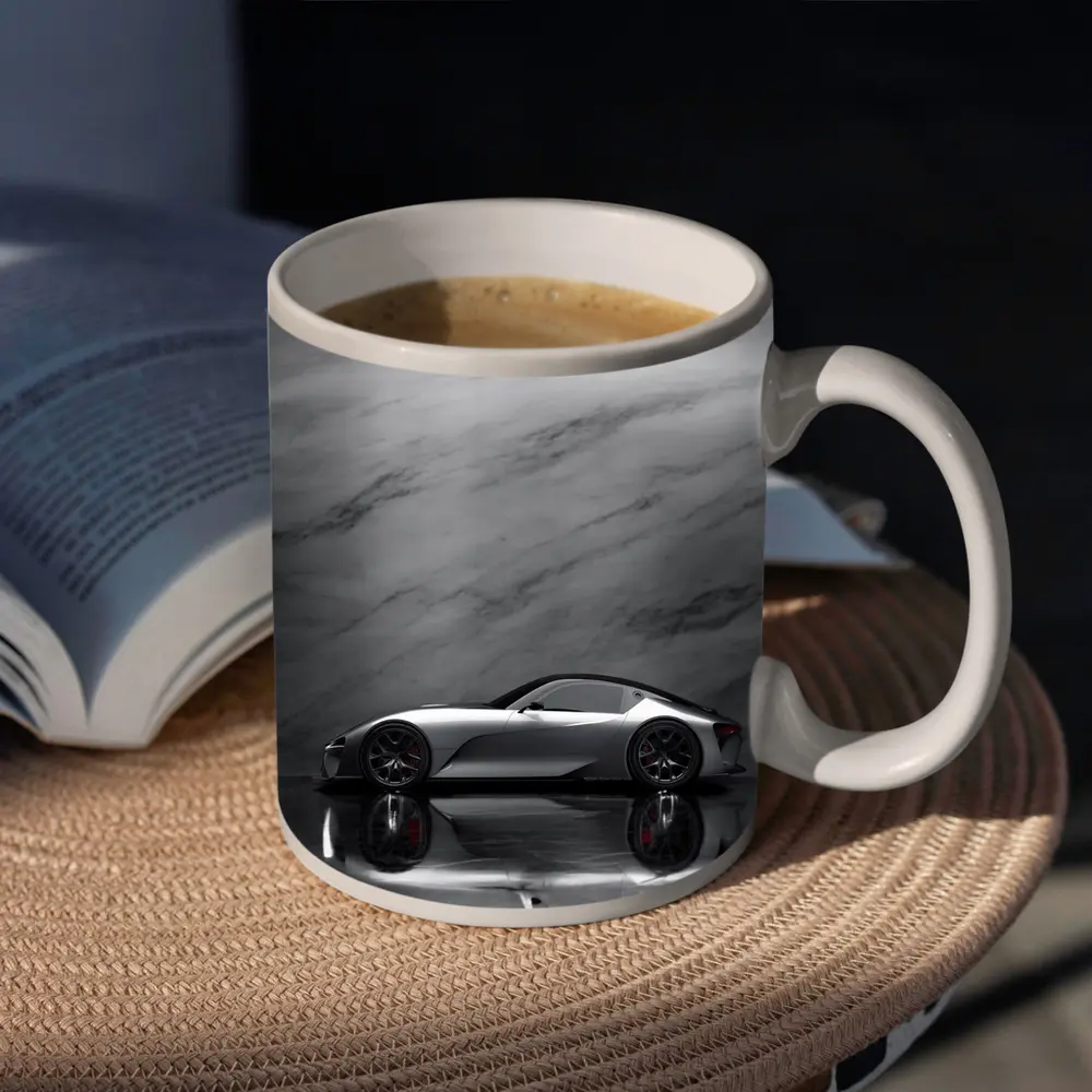 Lexus BEV Sport Concept Silver Marble Background – Mugs