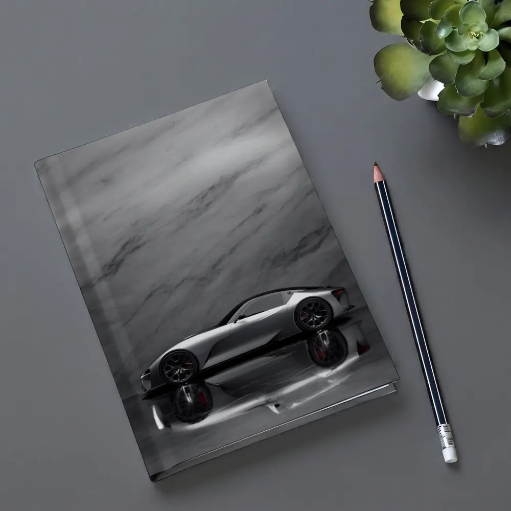 Lexus BEV Sport Concept Silver Marble Background – Notebooks
