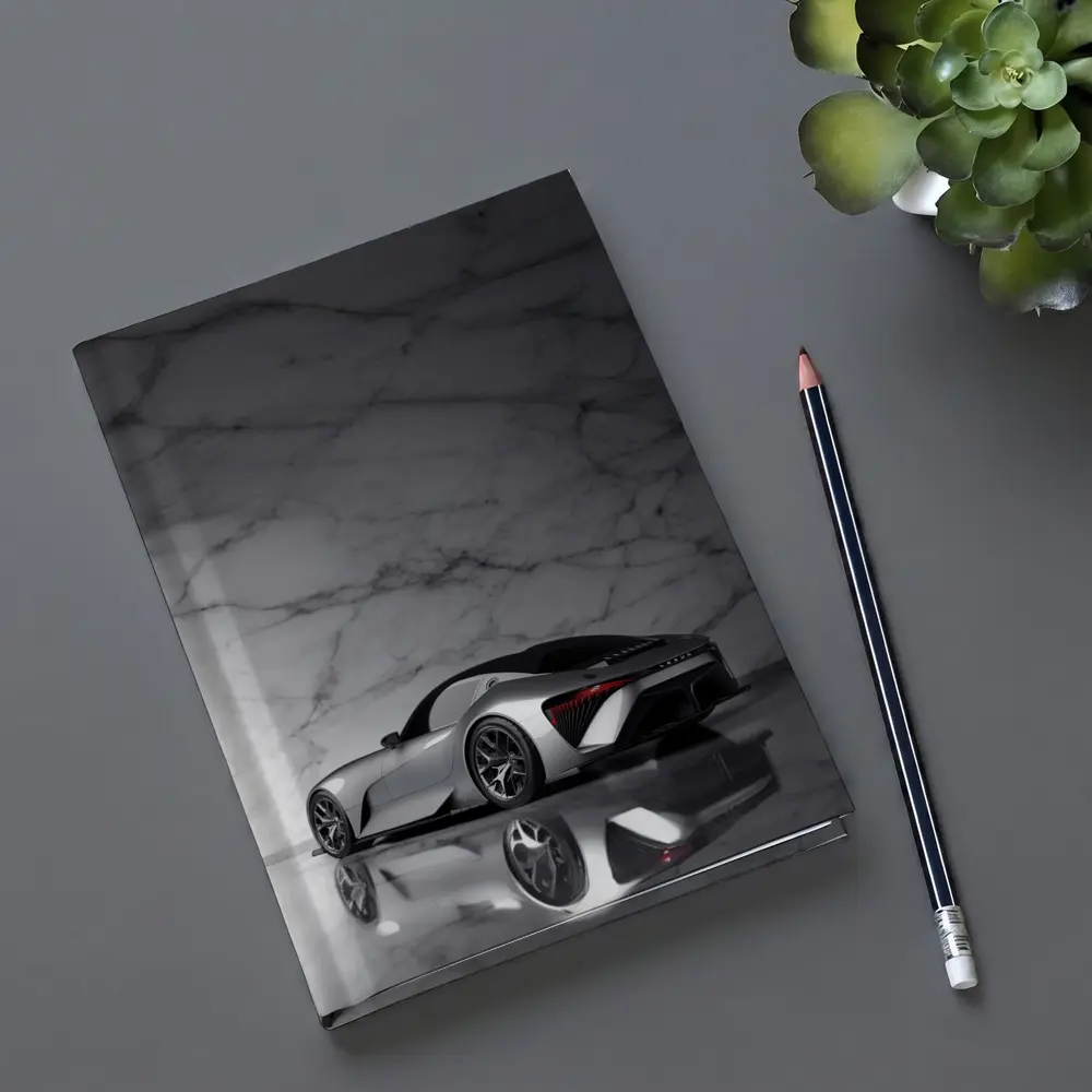 Lexus BEV Sport Concept Silver Marble Background – Notebooks