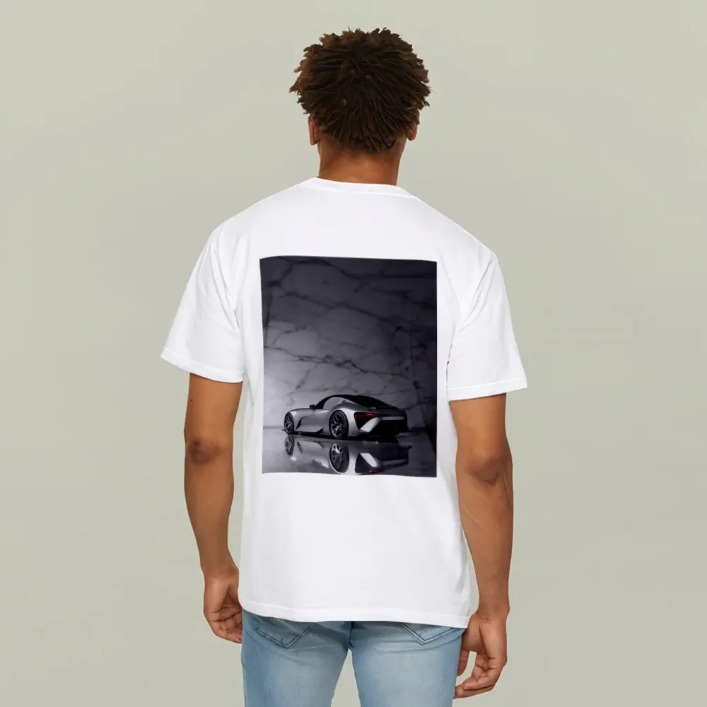 Lexus BEV Sport Concept Silver Marble Background – T-Shirts