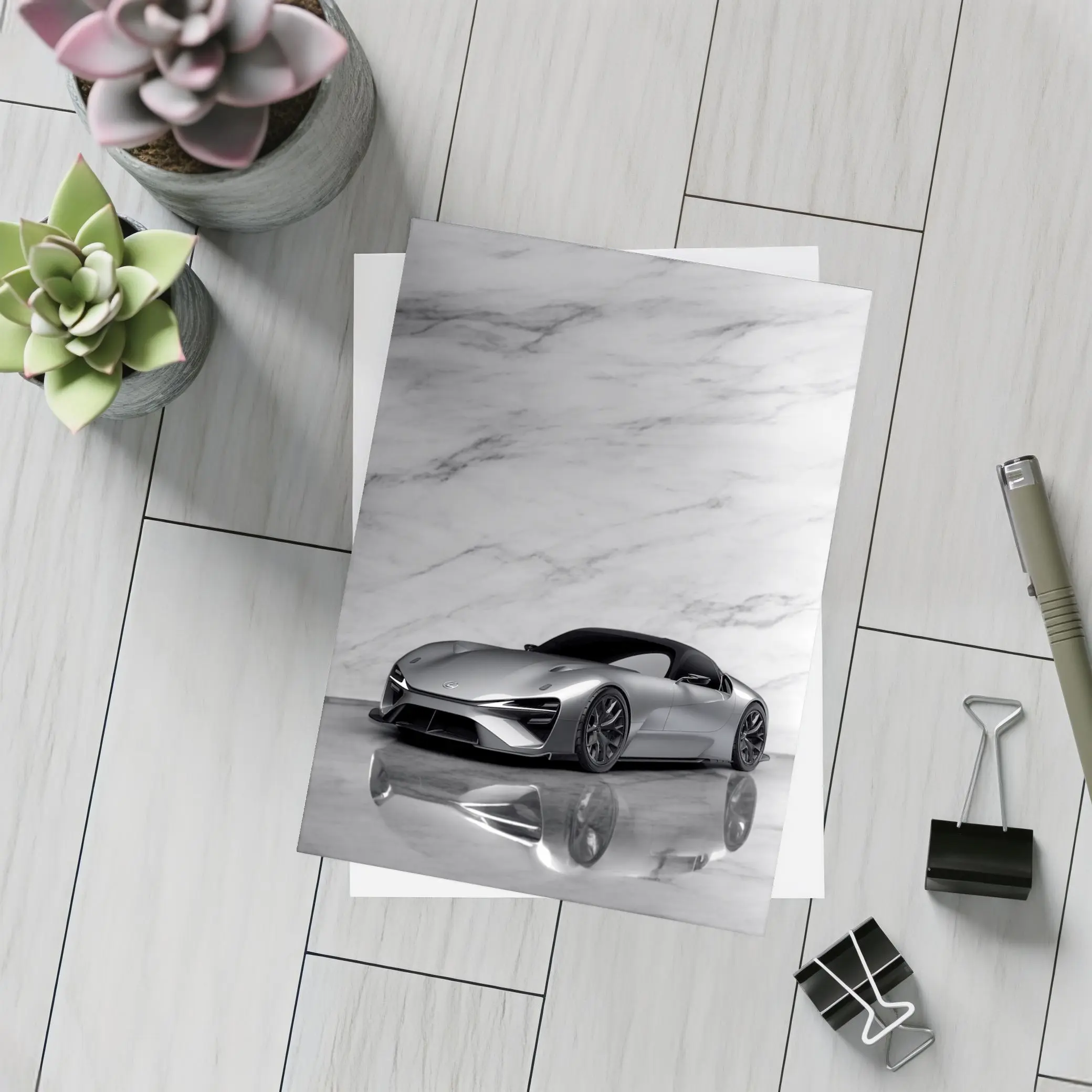 Lexus BEV Sport Concept On Marble – Postcards