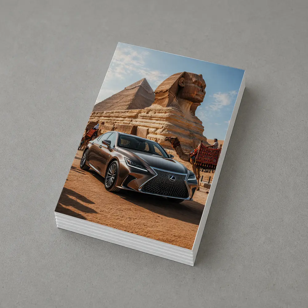 Lexus LS Egypt Pyramids Sphinx Desert – Postcards