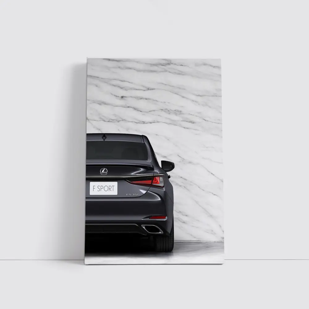 Lexus ES F Sport Marble Background Rear View – Wall Art