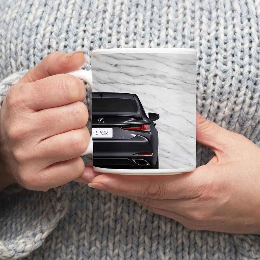 Lexus ES F Sport Marble Background Rear View – Mugs