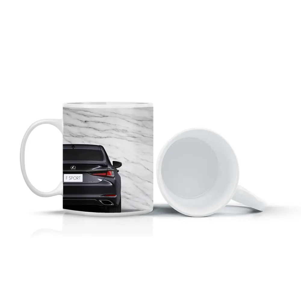 Lexus ES F Sport Marble Background Rear View – Mugs