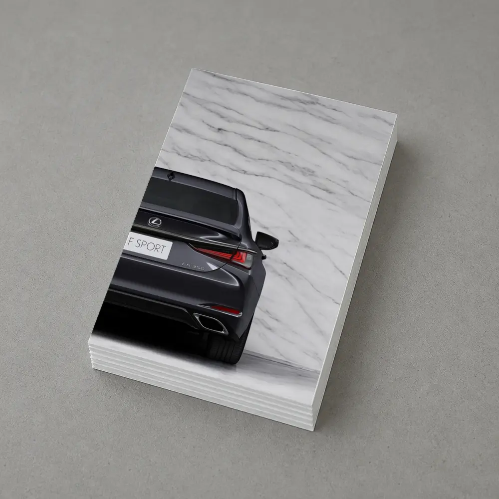 Lexus ES F Sport Marble Background Rear View – Postcards