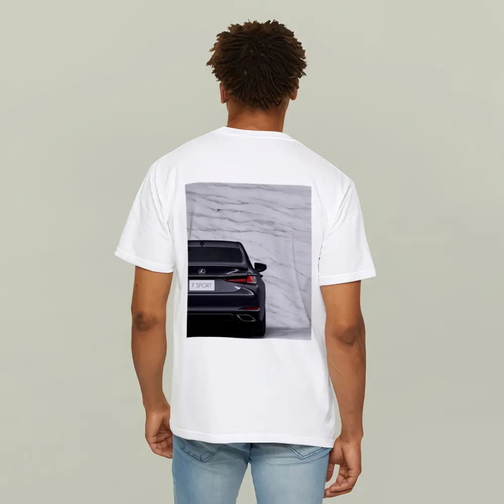 Lexus ES F Sport Marble Background Rear View – T-Shirts