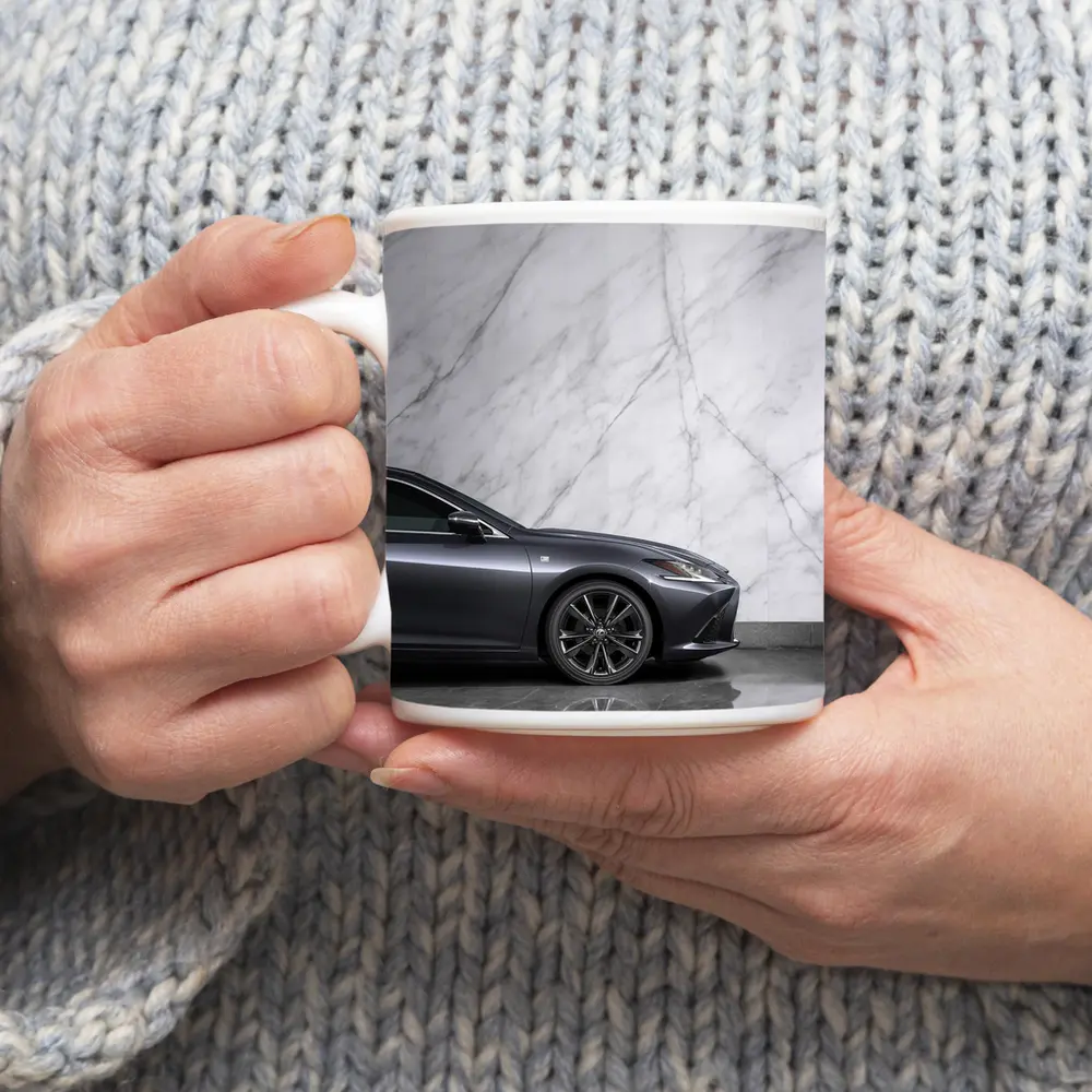 Lexus ES F Sport Gray Marble Background – Mugs
