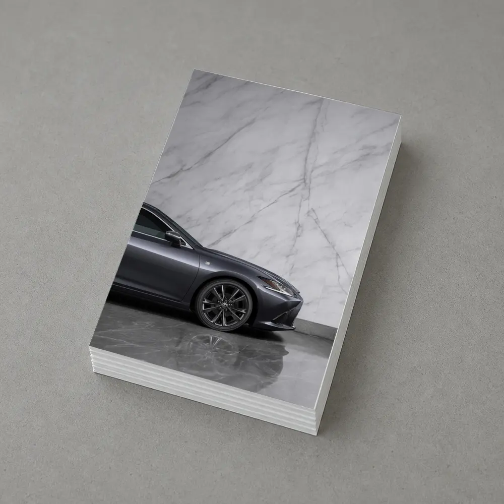 Lexus ES F Sport Gray Marble Background – Postcards