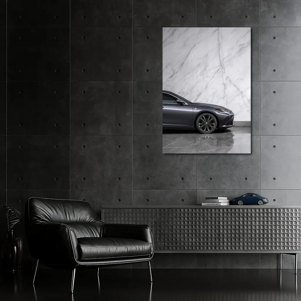 Lexus ES F Sport Gray Marble Background – Wall Art