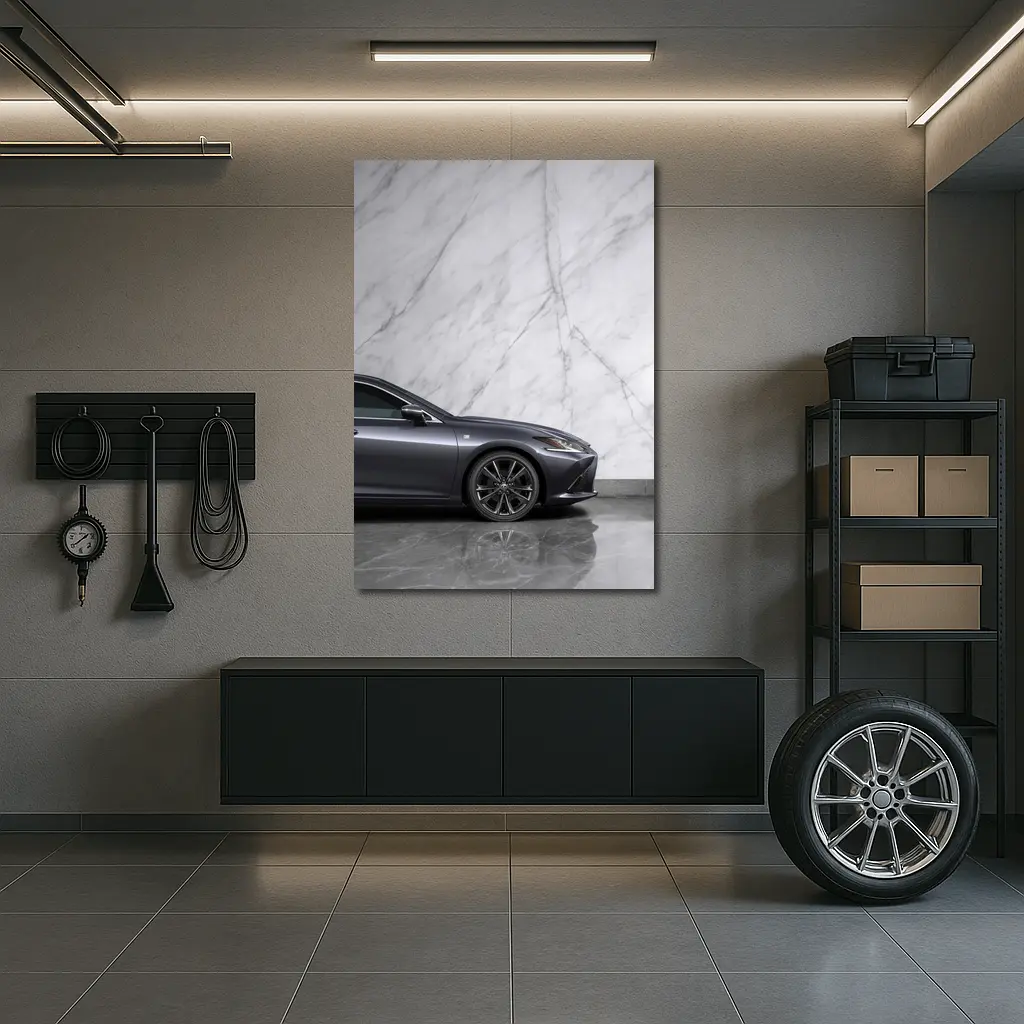 Lexus ES F Sport Gray Marble Background – Wall Art