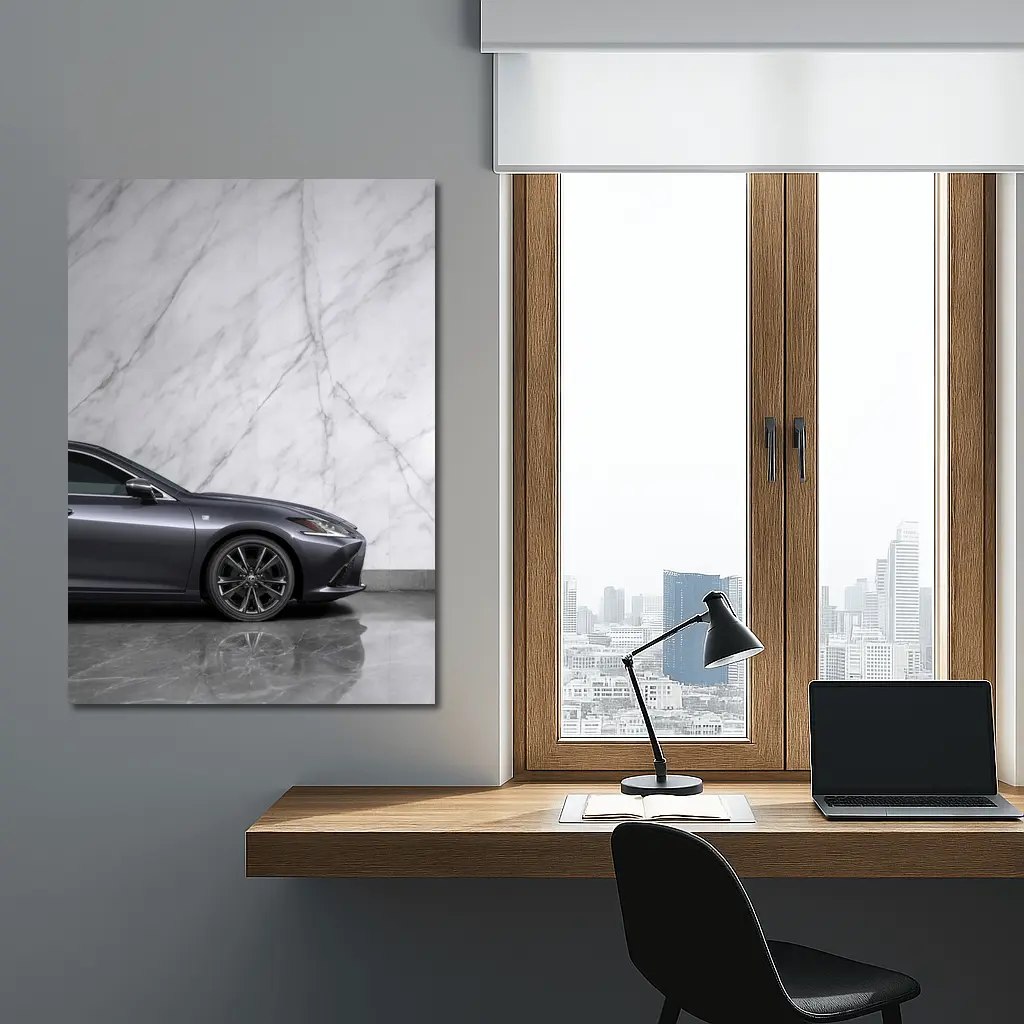 Lexus ES F Sport Gray Marble Background – Wall Art