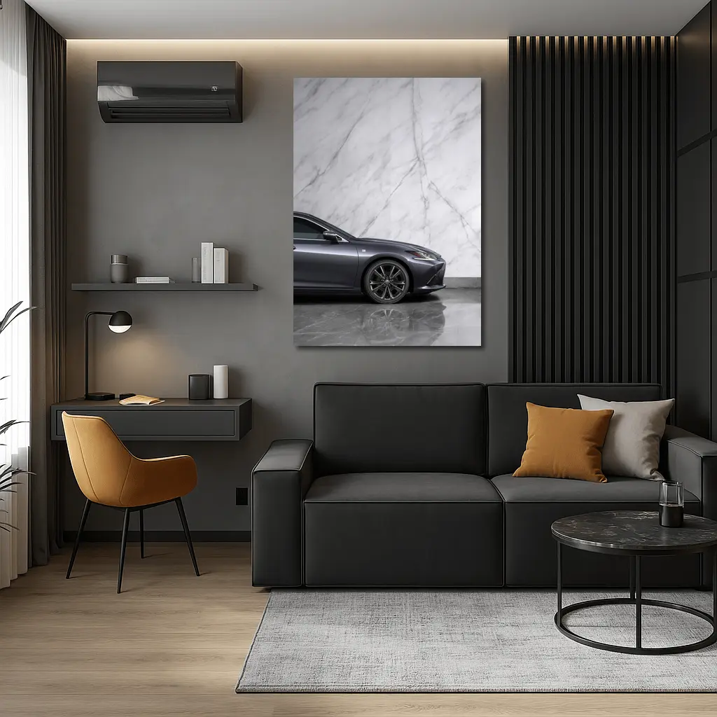 Lexus ES F Sport Gray Marble Background – Wall Art