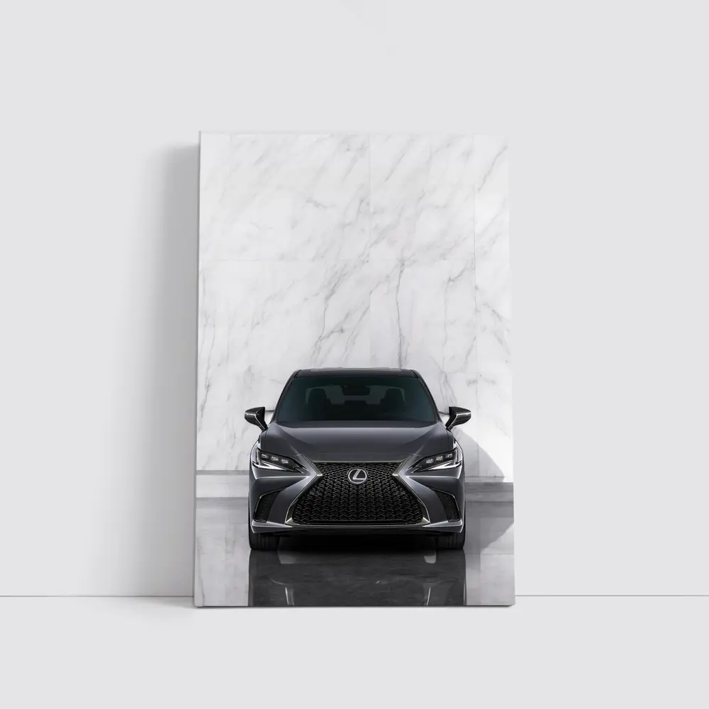 Lexus ES F Sport White Marble Background – Wall Art