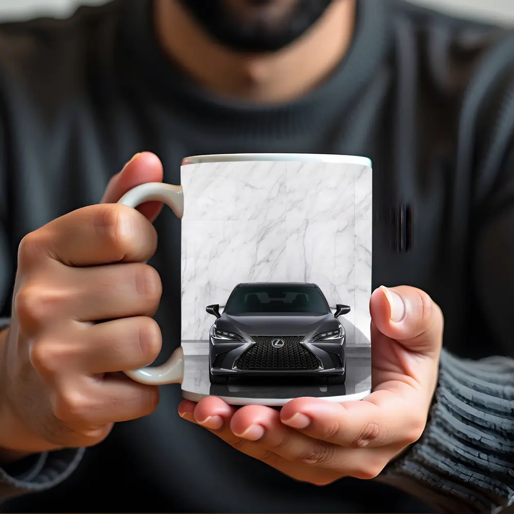 Lexus ES F Sport White Marble Background – Mugs