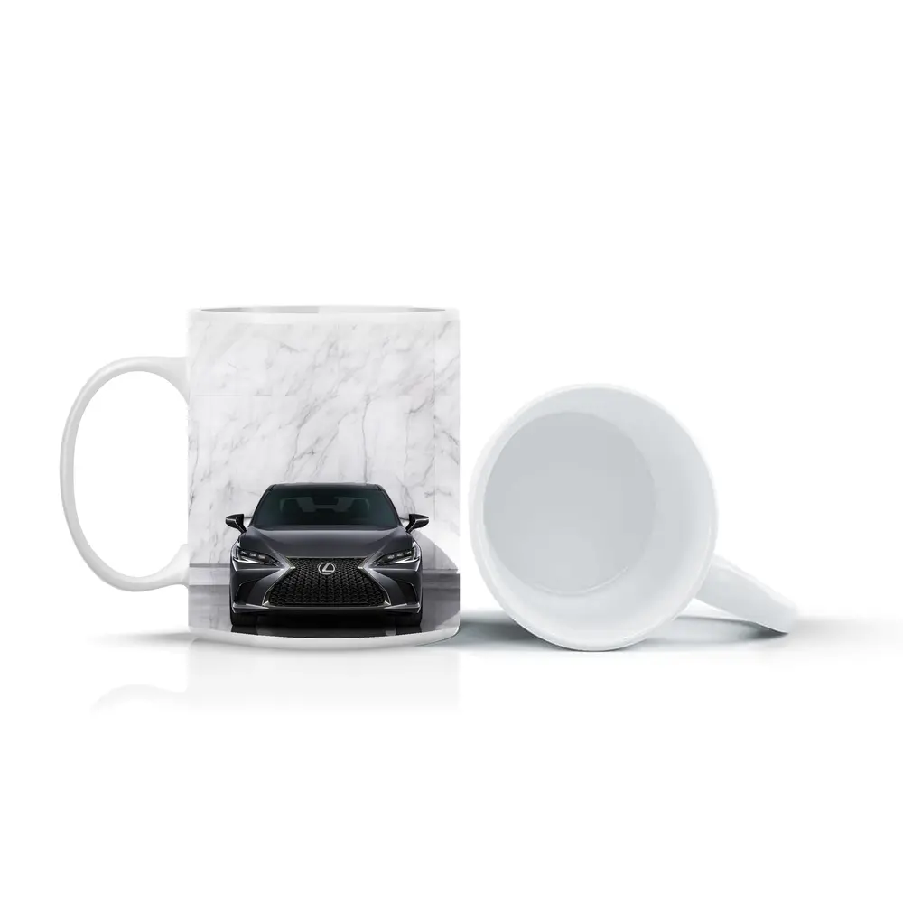 Lexus ES F Sport White Marble Background – Mugs