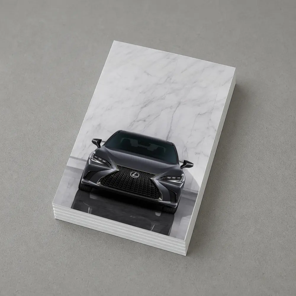 Lexus ES F Sport White Marble Background – Postcards