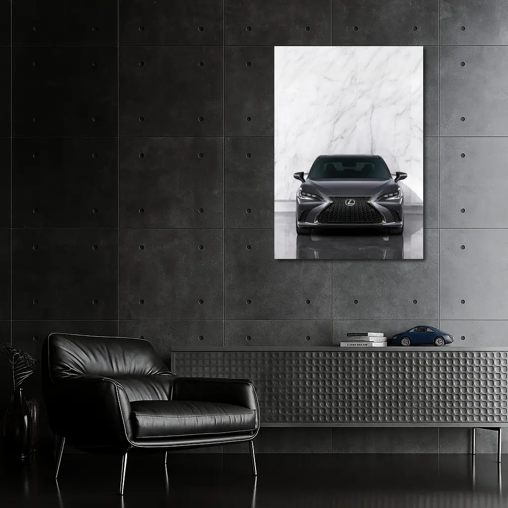 Lexus ES F Sport White Marble Background – Wall Art