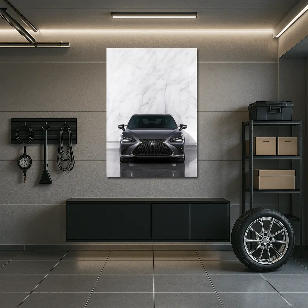 Lexus ES F Sport White Marble Background – Wall Art