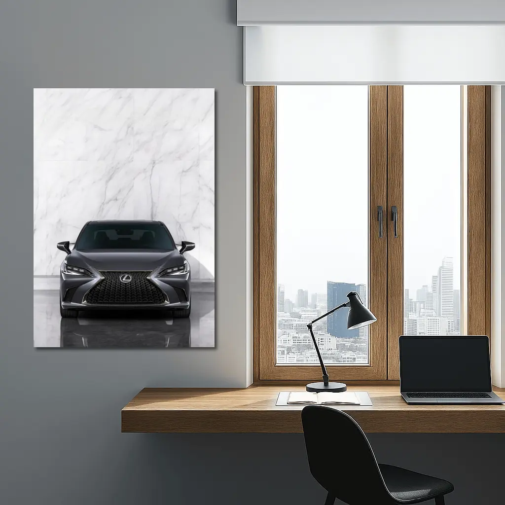 Lexus ES F Sport White Marble Background – Wall Art