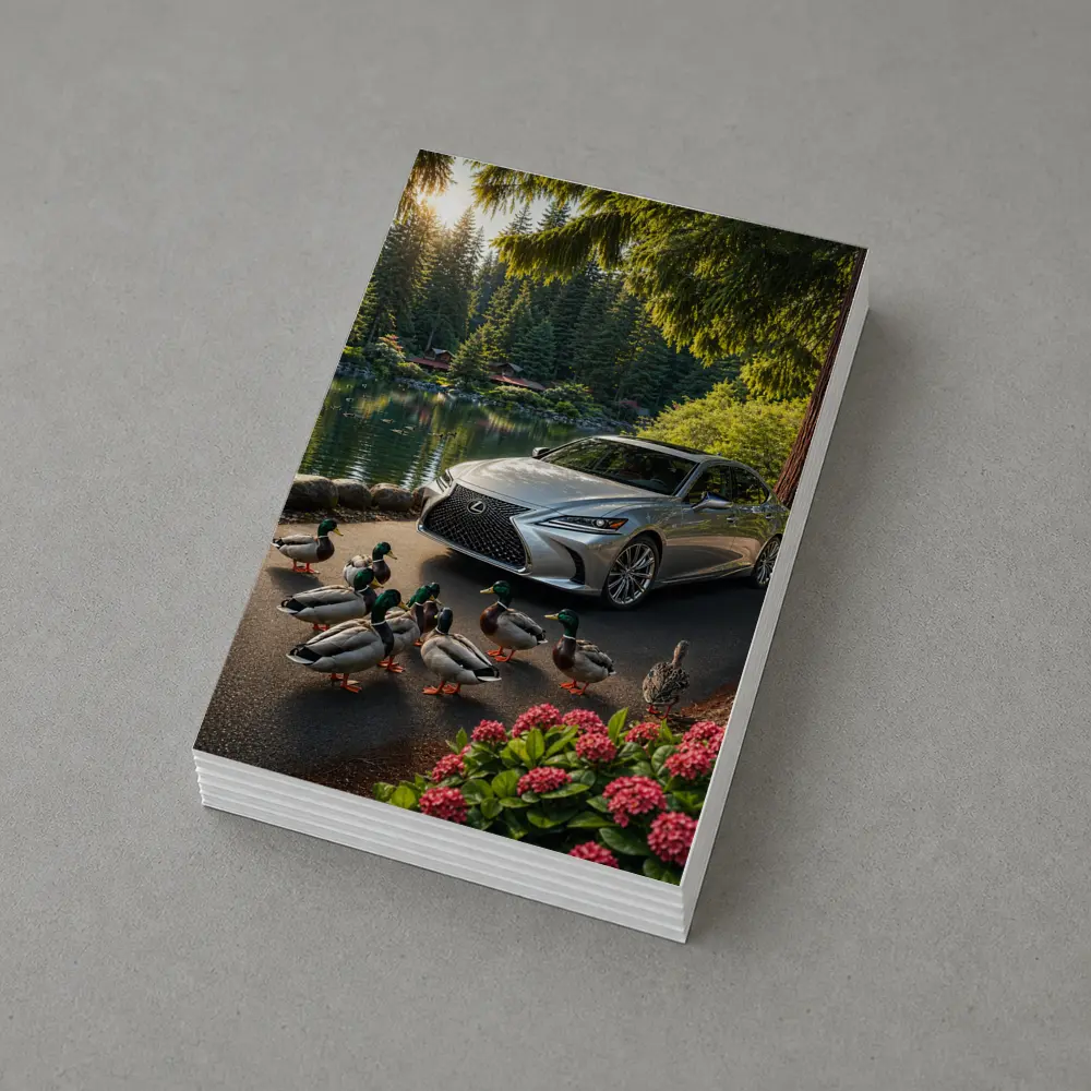 Lexus LS Silver Sedan Lake Forest Ducks – Postcards
