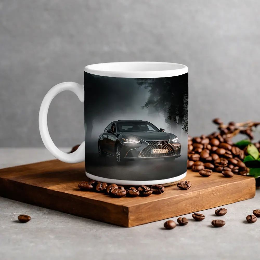 Lexus ES Dark Foggy Forest Night Drive – Mugs