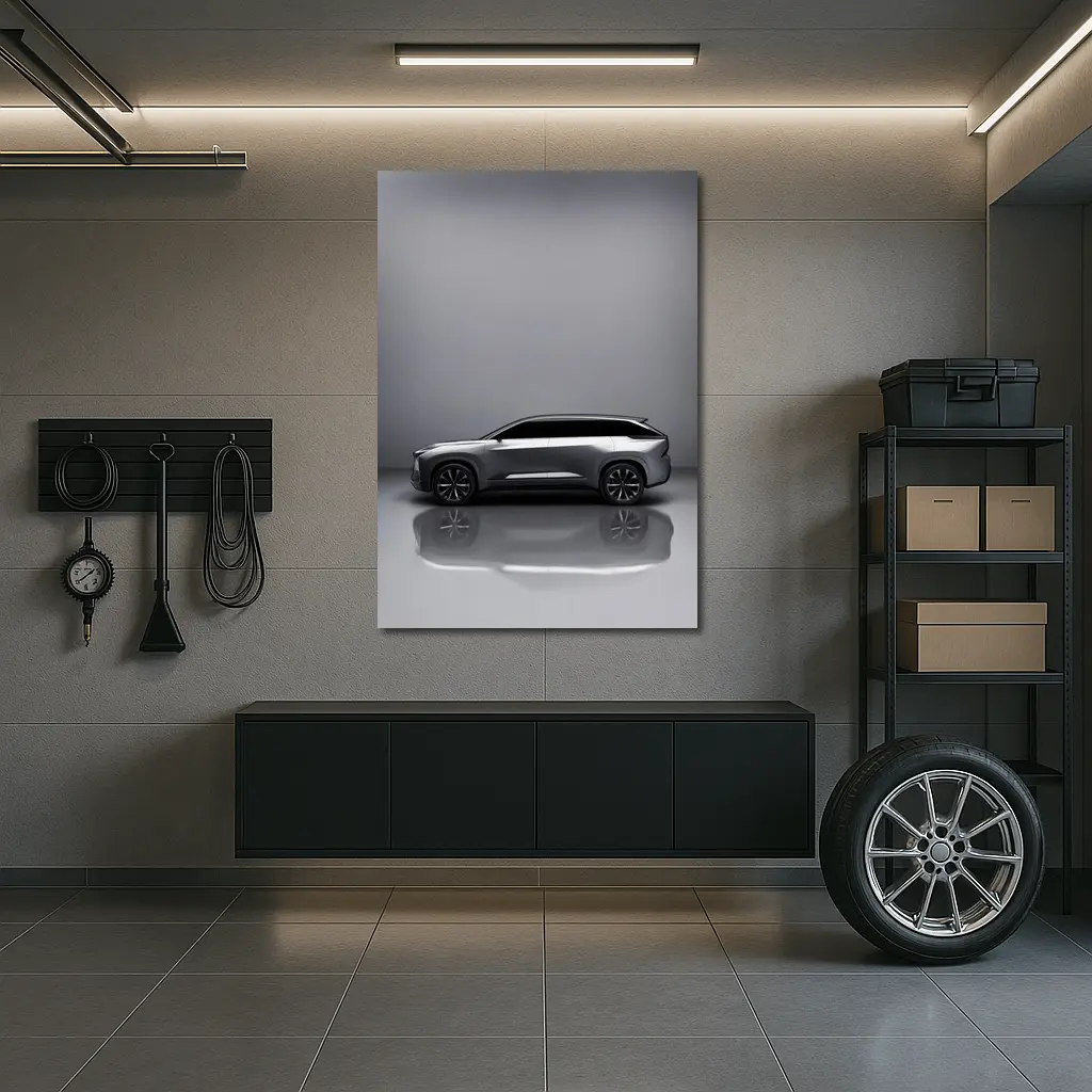 Lexus Electrified SUV Gray Studio Side Profile – Wall Art